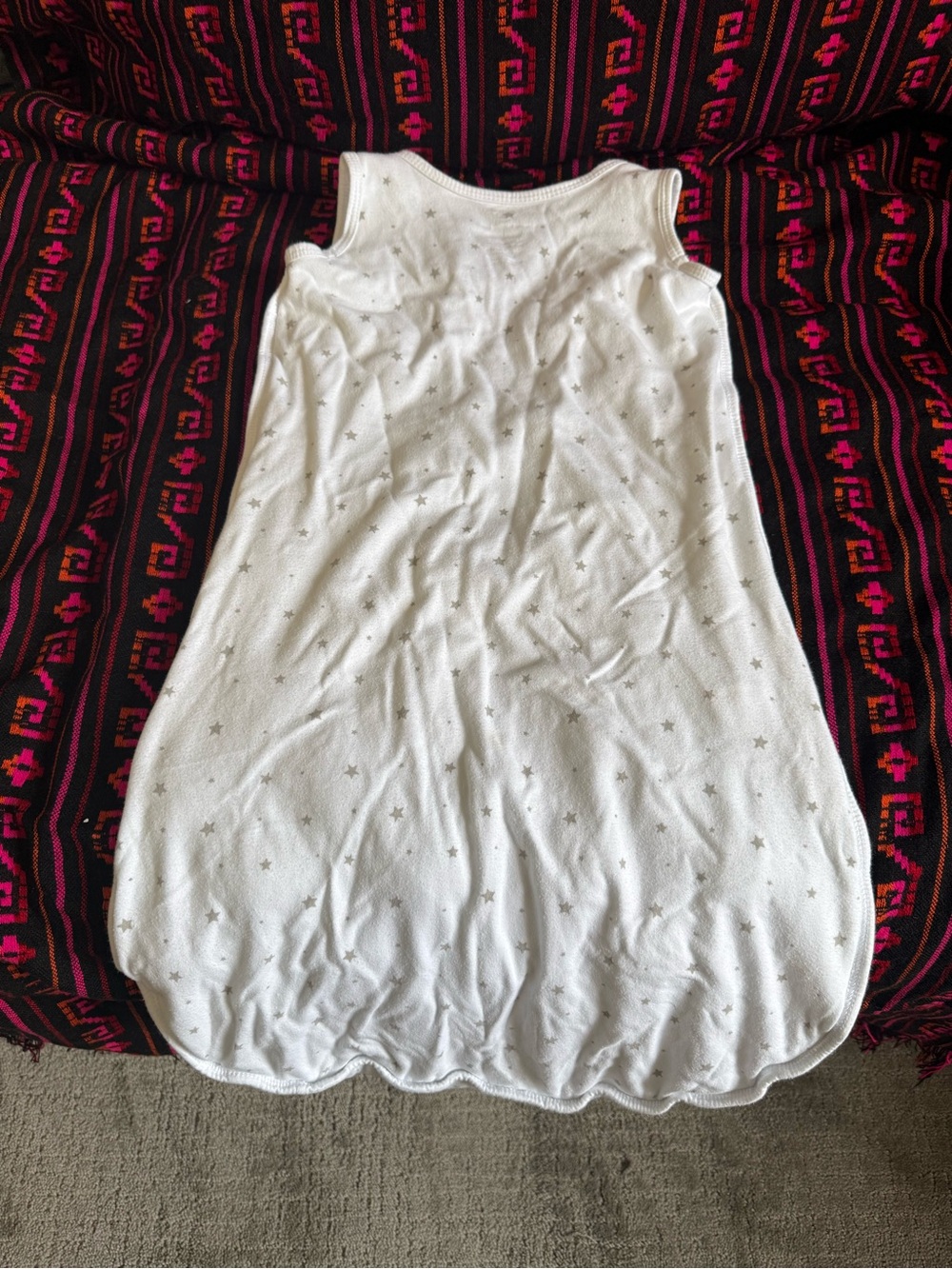 White Star Pattern Baby Sleep Sack - Sleeveless Swaddle
